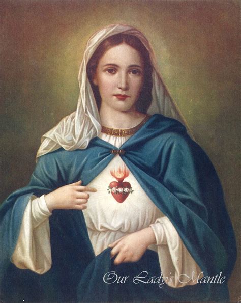 Immaculate Heart Of Mary Picture Print Catholic Art Etsy