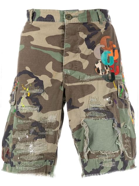 GALLERY DEPT Distressed Camouflage Print Cargo Shorts Farfetch