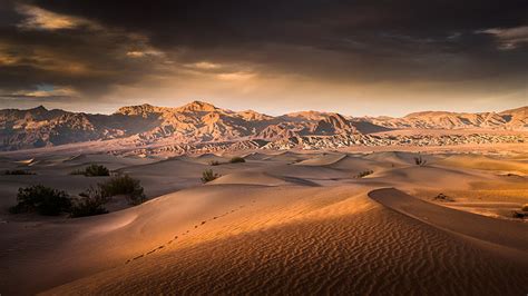Hd Wallpaper Desert Sky Sand Wilderness Landscape Morning Cloud
