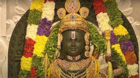 Watch First Visuals Ram Lalla Comes To Life Idol Consecrated At Ayodhya Temple