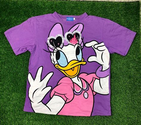 Disney Donald Duck Big Print T Shirt Womens Fashion Tops Shirts On