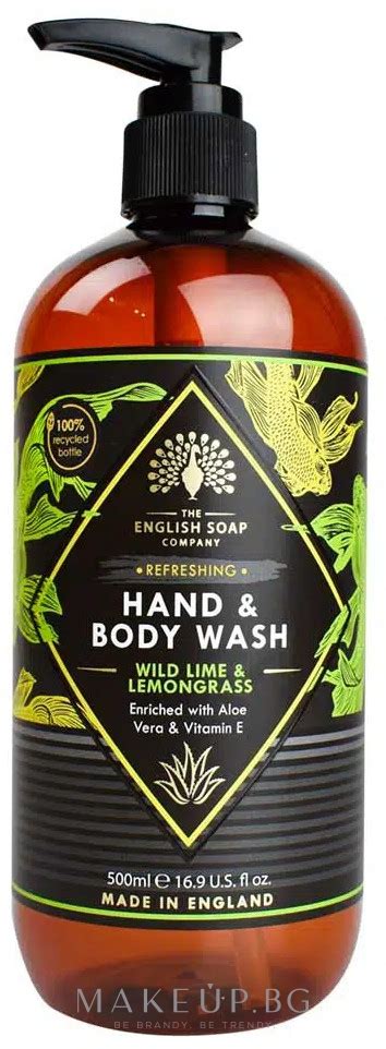 The English Soap Company Radiant Collection Wild Lime And Lemongrass Hand And Body Wash Течен