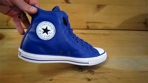 Converse All Stars Chuck Taylor High Leather Royal Youtube