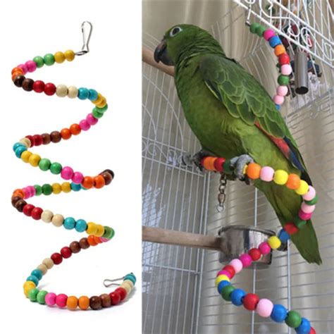 Free Shipping 100pcs Birds Cage Toys Pets Birds Toys Wooden Bird Ladder