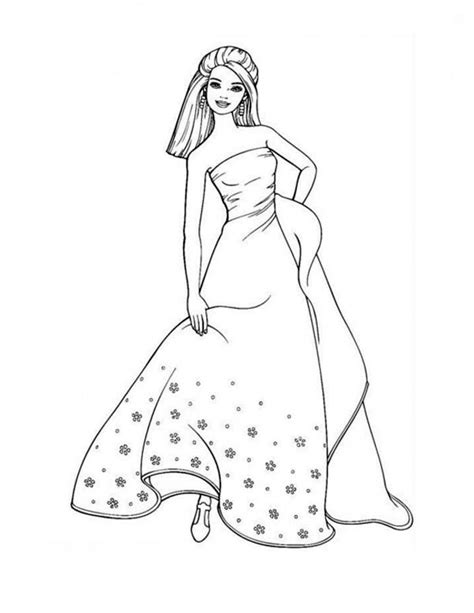 Barbie Fashion Model Coloring Page Coloring Sky People Coloring Pages