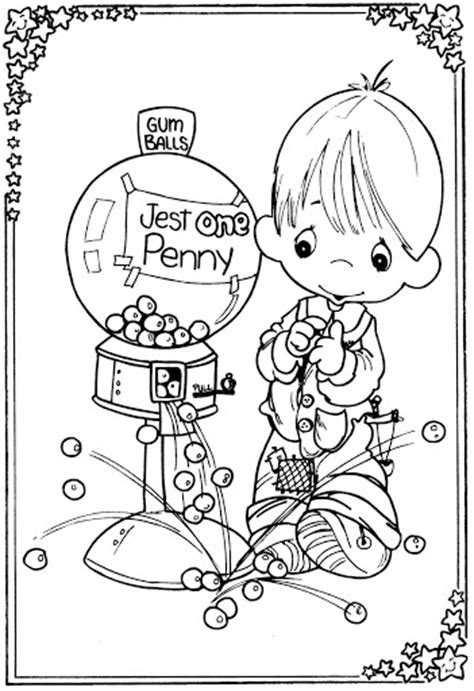 New coloring pages precious moments animals. Child in candy store - precious moments coloring pages
