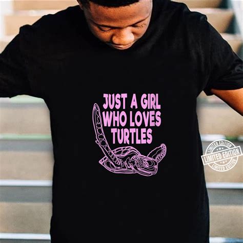 Womens Sea Turtle Just A Girl Who Loves Turtles Shirt