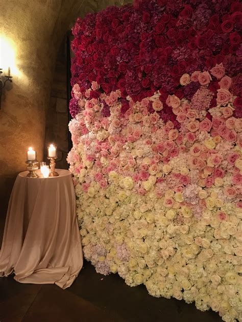 Wedding Flower Wall Fuchsia Pink Blush White For Entrance Became