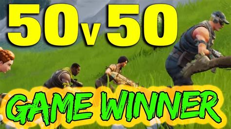 50 Vs 50 Fortnite Game Winner Fortnite Battle Royale New Game Mode