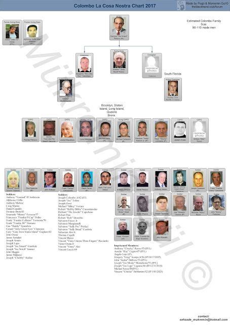 current leadership charts of the five families ~ five families of new york city mafia families