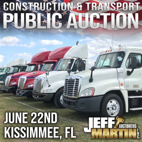 Jeff Martin Auctioneers Inc Auction Catalog Kissimmee Florida Const