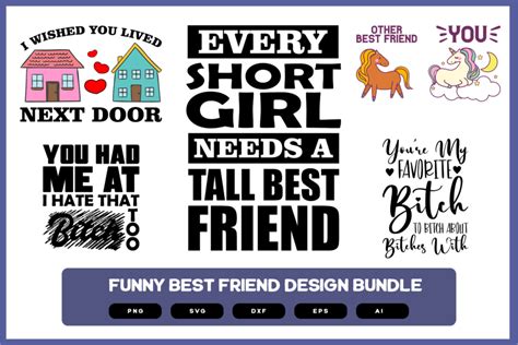 Funny Bestfriend Design Bundle Bestfriend Bestfriend Svg