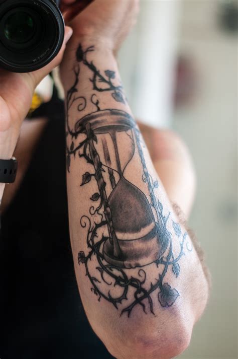 Hourglass Tattoo Design For Men