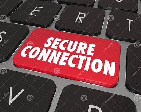 Secure Connection Computer Keyboard Key Internet Online Security Stock