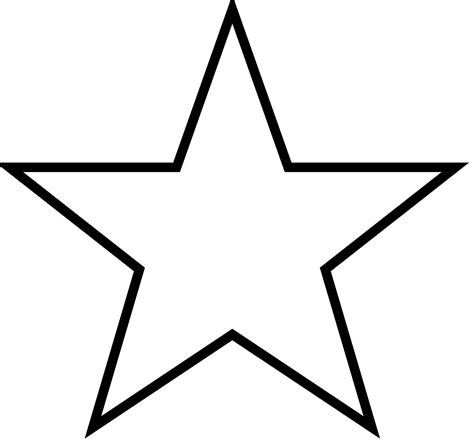 5 Point Star Outline Thatswhatsup Star Template Star