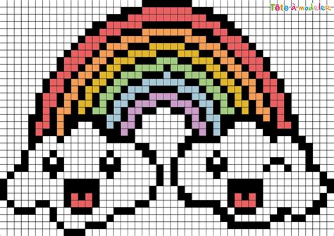 Easy Pixel Art Grid Pixel Art Arc En Ciel Your