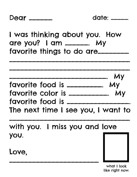 Blank Letter Writing Template For Kids Great Professional Template