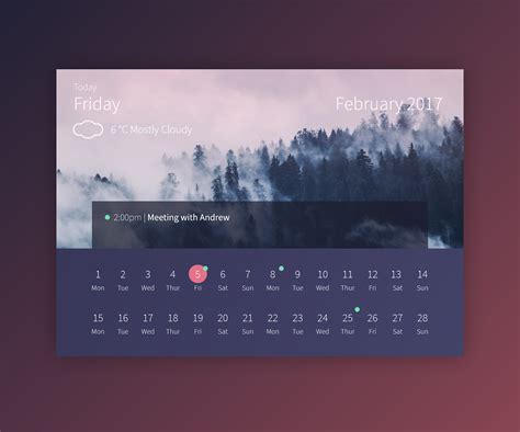 Calendar Concept Behance