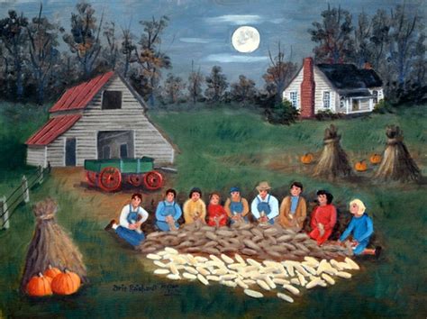Items Similar To Framed Folk Art Painting Original Oil Painting Corn