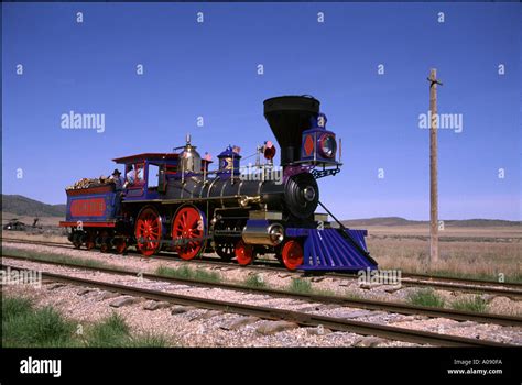 Central Pacific Steam Locomotive Jupiter At Golden Spike Historic