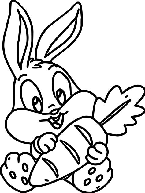 Rabbit And Carrot Coloring Pages Dejanato