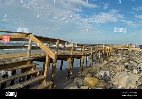 Sep. 24, 2020. The severely damaged boardwalk of the Ponce ...