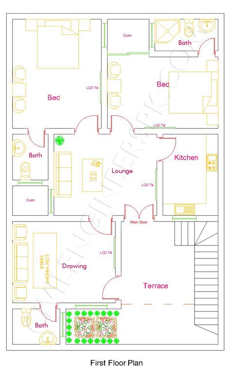 5 Marla House Design – Civil Engineers PK