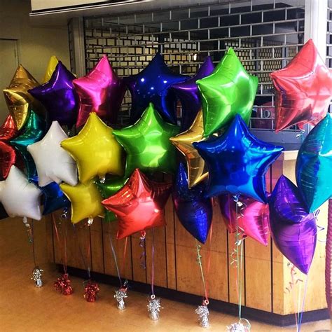 Star Party Foil Balloons 10 Pieces 18 Inches Original Balloons