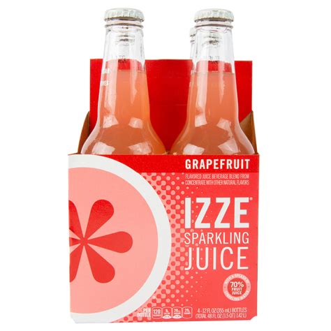 Izze 12 Fl Oz 4 Pack Sparkling Grapefruit Juice 6case