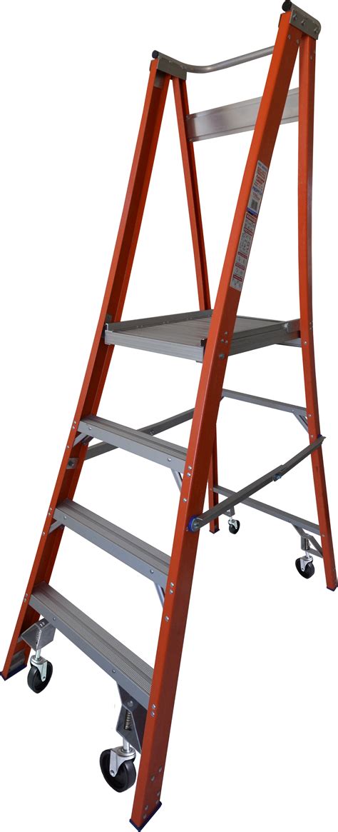 Fiberglass Platform Ladders 4 Step