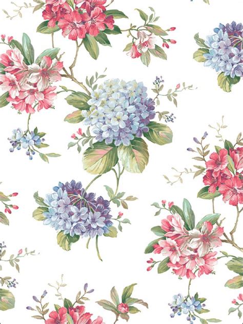 Abstract floral wallpaper from living with art wallpaper book by seabrook wallcoverings employs a watercolor wash to complete oversize hand drawn flowers. Floral Wallpaper CA80809 by Seabrook Wallpaper