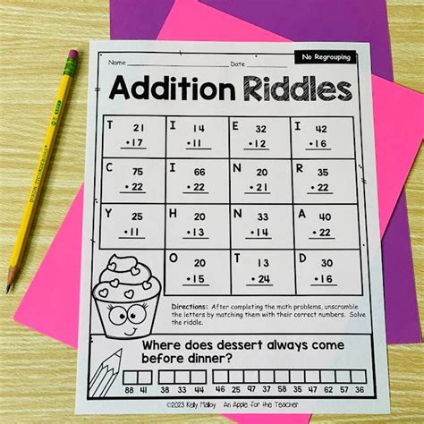 Mastering 2 Digit Addition With Engaging Math Riddles For 2nd Graders