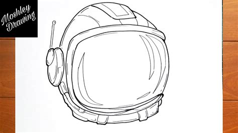 How To Draw An Astronaut Helmet Youtube