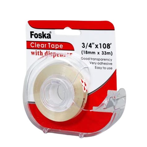 Tape Dispenser Clear Transparent Tape With Dispenser Foska