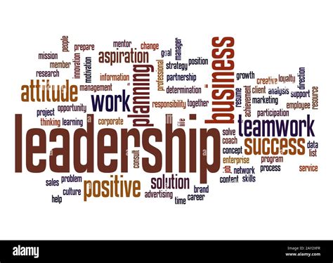 Leadership Word Cloud Stock Photo Alamy