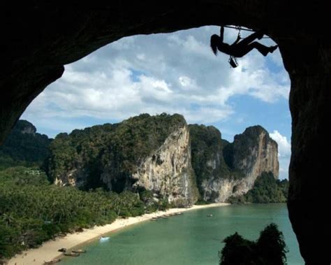 Travel Cool Places To Visit Rock Climbing Railay Beach