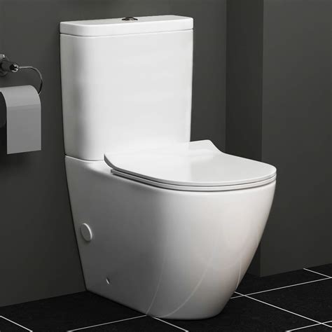 Buy Abacus Modern White Close Coupled Rimless Toilet With Cistern Slim