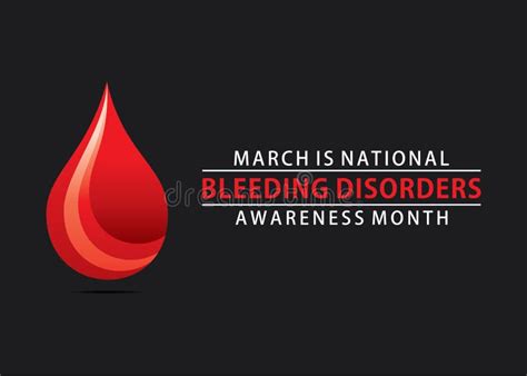 national bleeding disorders awareness month stock vector illustration of disease abstract