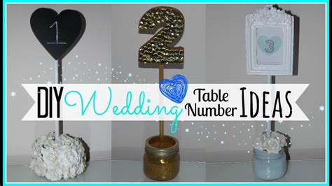 Diy Wedding Table Number Ideas Affordable Wedding Series Youtube
