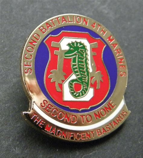 Us Marine Corps 2nd Battalion 4th Marines Lapel Pin Badge 1 Inch