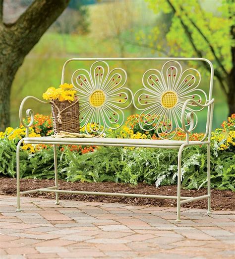 Retro Iron Flower Garden Bench Outdoor Garden Bench Garden Bench