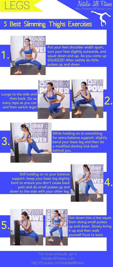 Slimming Thighs Exercises How To Get Slim Legs 27 Infographics That
