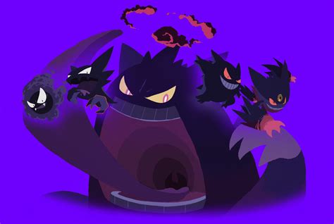 Gengar Gastly Haunter Mega Gengar And Gigantamax Gengar Pokemon