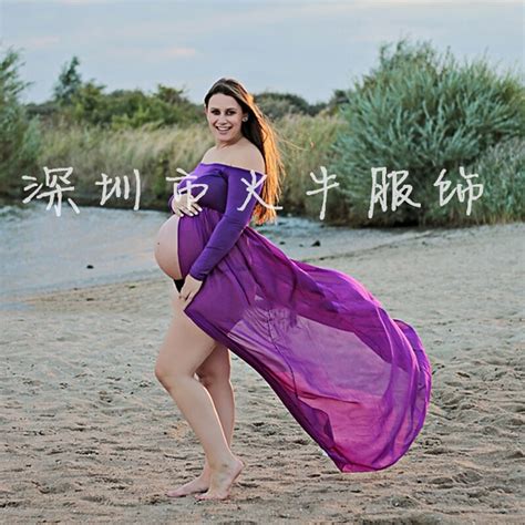 New Arrvial Maternity Dress For Photo Shoot Maternity Chiffon Dress For