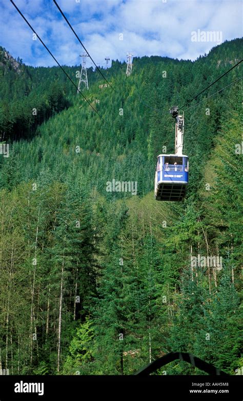 Cable Car In The Grouse Mountains Vancouver British Columbia Canada