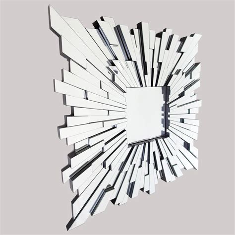 All Glass Square Contemporary Mirror By Decorative Mirrors Online