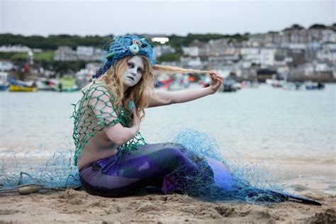 Naked Mermaids Tangled In Discarded Trawler Nets Wash Up On St Ives Beach For G Summit