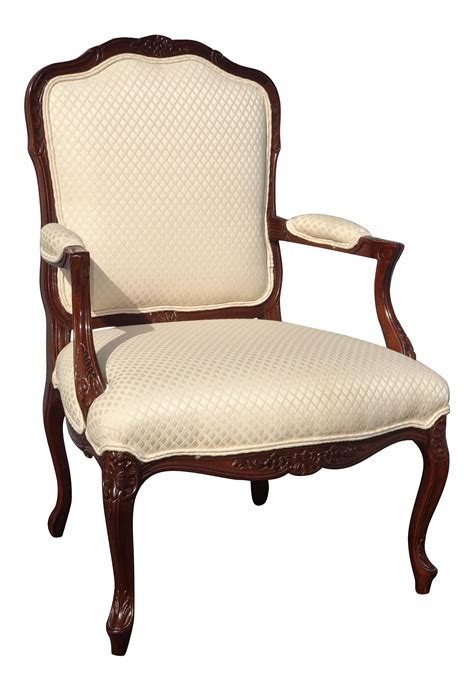 Vintage French Provincial Off White Accent Chair in 2020 | White accent chair, Accent chairs ...
