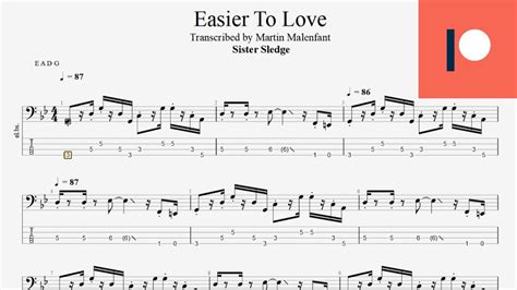 Sister Sledge Easier To Love Bass Tab Youtube