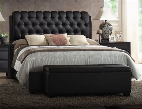 Astounding Black Tufted Headboard Bedroom Furniture For Sale Modern